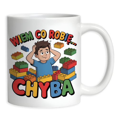 Kubek Ceramiczny Dla Fana Klocków Wiem Co Robię... Chyba na Arena.pl