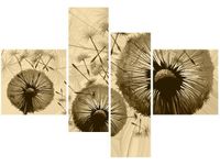 130CM 90 OBRAZ 4 ELEM DMUCHAWCE KREMOWYM TLE ŚCIENNY