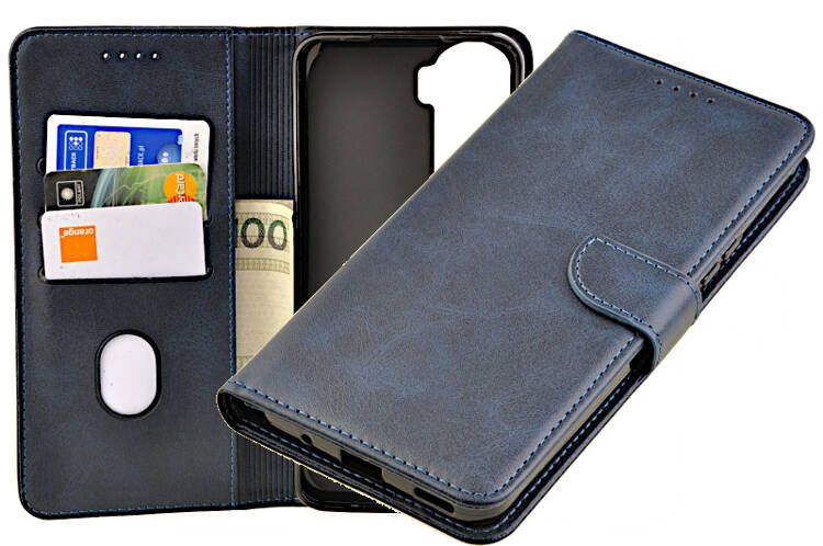Etui portfel Wallet do Honor 90 Lite granatowy zdjęcie 1