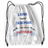 Plecak Sportowy Szkolny Dla Antoniny Córki Dziecka Z Nadrukiem Ze Zdjęciem
