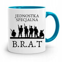 Kubek Błękitny Prezent Jednostka Specjalna Brat Z Nadrukiem Ze Zdjęciem