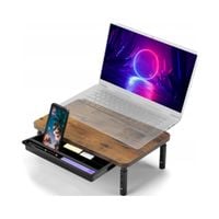 PODSTAWKA POD LAPTOPA MONITOR PÓŁKA Z SZUFLADĄ REGULOWANA WYSOKOŚĆ LOFTOWA