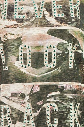 Piaskowa Bluzka z Nadrukiem - 34 / XS na Arena.pl