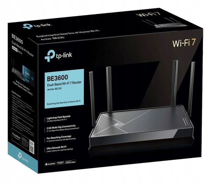 TP-Link Archer BE230 3600Mb/s a/b/g/n/ac/ax/be USB 3.0 zdjęcie 4