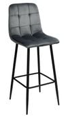 Hoker barowy Hamilton grafitowy Velvet