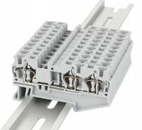 Złączka szynowa ZUG ST 4 TWIN grey na szynę DIN