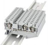 Złączka szynowa ZUG ST 4 TWIN grey na szynę DIN