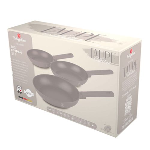 zestaw 3 patelni tytanowych berlinger haus bh-8108 taupe na Arena.pl