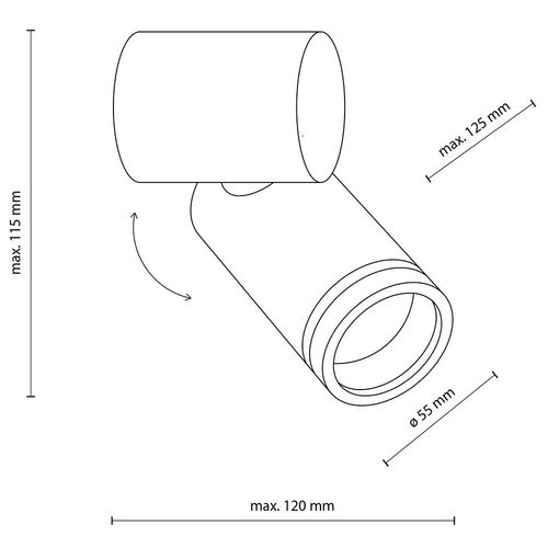 lampa reflektor spot jet black 5349 tk lighting na Arena.pl