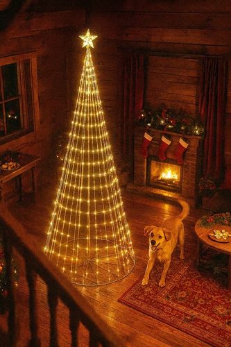 Choinka LED Na Stelażu Łańcuch Świetlny Programator 8 Trybów Świecenia na Arena.pl