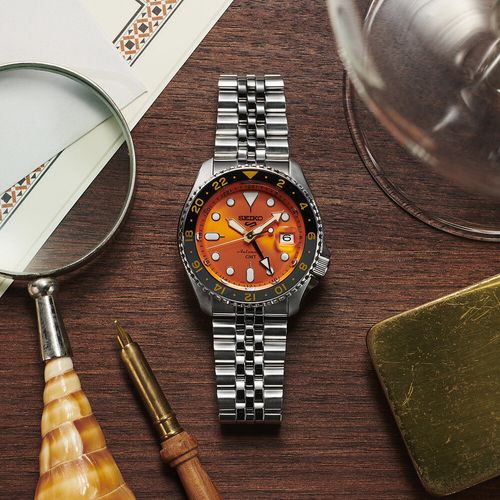 ZEGAREK MĘSKI SEIKO 5 SPORTS SSK005K1 GMT AUTOMAT WR100 + BOX na Arena.pl