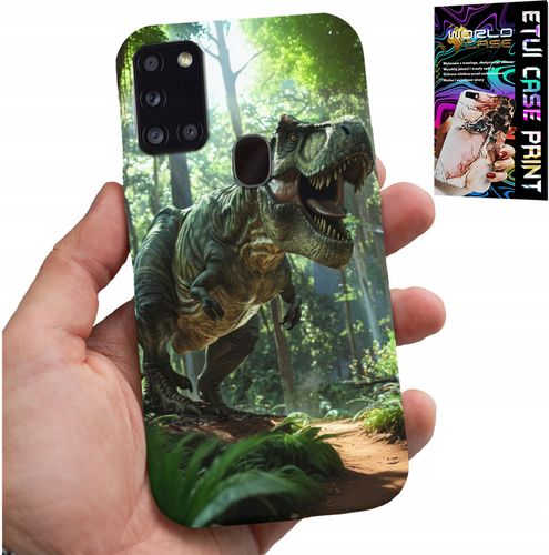 ETUI DO SAMSUNG GALAXY A21s - DINO DINOZAUR TYRANOZAUR CASE + SZKŁO na Arena.pl