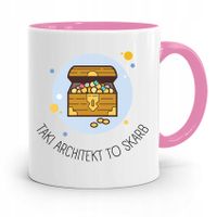 Kubek Różowy Architekta To Skarb Prezent Z Nadrukiem Ze Zdjęciem