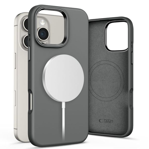 Etui Tech-Protect Silicone Pure MagSafe DO iPhone 16 Pro Glina zdjęcie 1