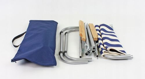 Leżak plażowy składany do torby MAX 150 KG, tradycyjny, aluminiowy na Arena.pl