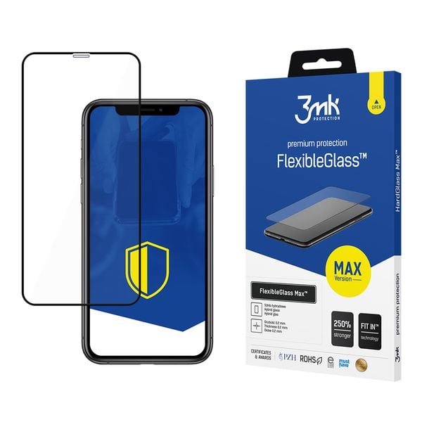 apple iphone xs max/11 pro max - 3mk flexibleglass max black zdjęcie 5