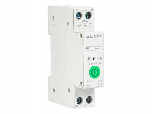 PRZEKAŹNIK WiFi Z POMIAREM PRĄDU MOCY NA SZYNĘ DIN TUYA SMART WIFI na Arena.pl