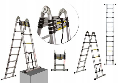 DRABINA TELESKOPOWA wys. rob. 4,6m / na schody HIT na Arena.pl