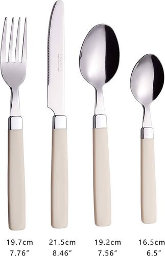 Exzact 16-częściowy zestaw sztućców uchwyt kremowy na Arena.pl