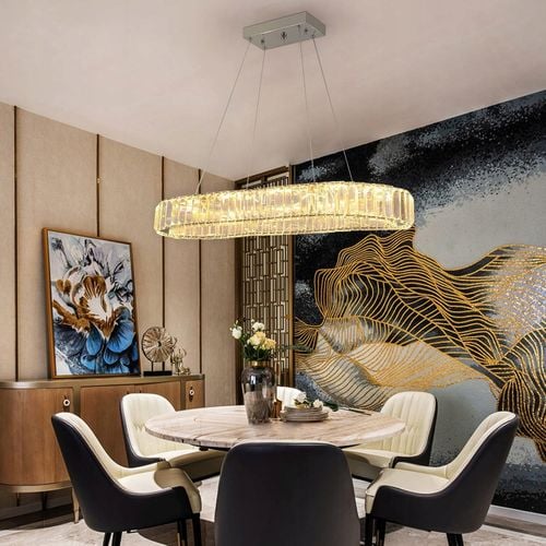 LAMPA LED WISZĄCA SUFITOWA KRYSZTAŁOWA NOWOCZESNY ŻYRANDOL OŚWIETLENIE na Arena.pl