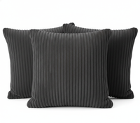 Zestaw 3x Poszewka dekoracyjna Jasiek toczona 40x40 czarna jasna