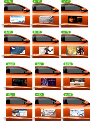 Magnes na samochód reklama magnetyczna 60x30 cm dużo wzorów KRUSZYWA na Arena.pl