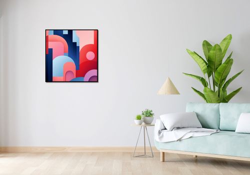 Plakat 70x70cm Miasto Kolorów na Arena.pl