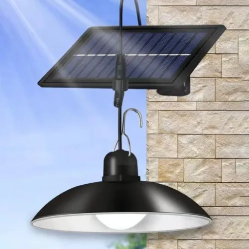 Lampa solarna żyrandol 2x panel solar + pilot 2w1 na Arena.pl