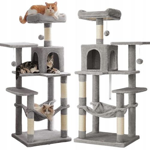 DRAPAK DLA KOTA DUŻY LEGOWISKO SŁUPEK WIEŻA DOMEK 6 POZIOMÓW WYSOKI 143cm na Arena.pl