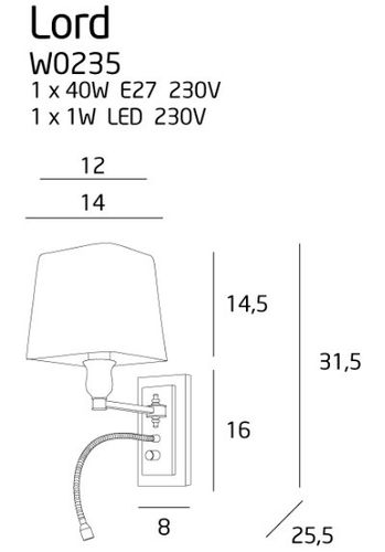 Kinkiet Lord led W0235 - MaxLight na Arena.pl