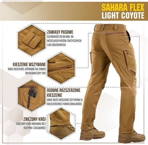 Spodnie Sahara Flex Lite 30/34 jasny beż na Arena.pl