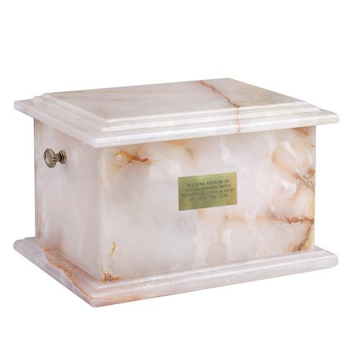 Urna na prochy z naturalnego kamienia / Plakietka na Arena.pl