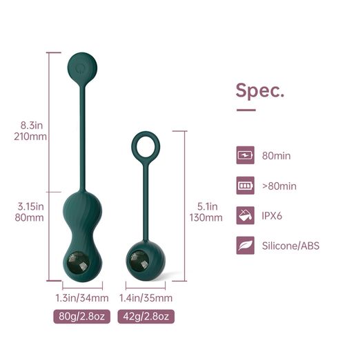 Magic Motion - Crystal Duo Smart Kegel Vibrator With Weight Set na Arena.pl