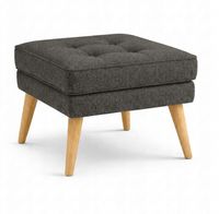 Pufa podnóżek skandynawski do fotela 45x45x43 czarna MP1