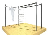 Drabinka gimnastyczna ogrodowa pozioma i pionowa z drążkiem OCYNK Street workout UNDERFIT UF9886