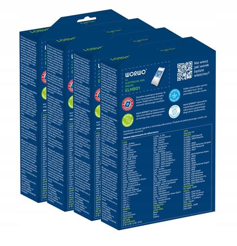 16x WORKI S-BAG WORWO DO ODKURZACZY ELECTROLUX PHILIPS AEG ELMB01 + na Arena.pl