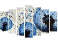 80CM 140CM OBRAZ 7 ELEM NIEBIESKIE DMUCHAWCE ŚCIENNY