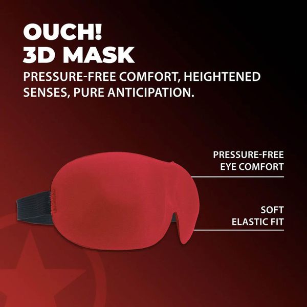 opaska na oczy 3d ouch! czerwona zdjęcie 2