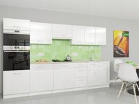 Zestaw mebli kuchennych Santorini Białe w POŁYSKU
