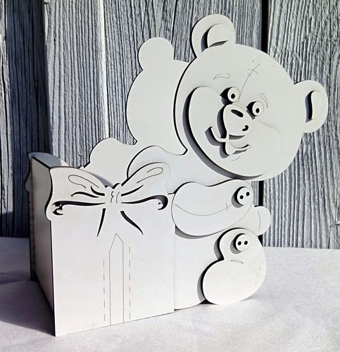 Miś pojemnik pudełko na kwiaty, prezenty, słodycze, upominki na Arena.pl