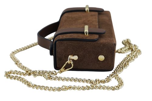 Zamszowa torebka Barberinis wizytowa - Brązowa na Arena.pl