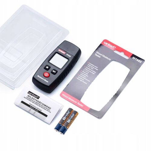 WILGOTNOŚCIOMIERZ MIERNIK WILGOTNOŚCI DREWNA BETONU CEGŁY GIPSU TYNK LCD na Arena.pl