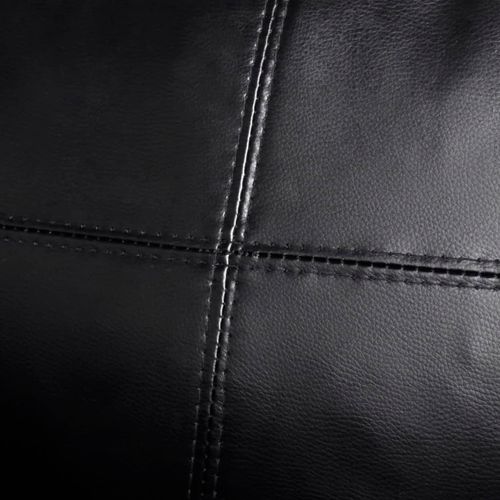 Sofa 3-osobowa, skóra syntetyczna, czarna na Arena.pl