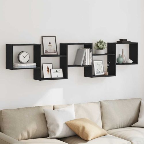 Półka ścienna kostka, 5 przegrodami, czarny na Arena.pl