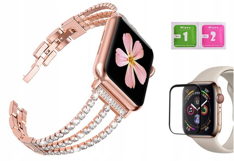 BRANSOLETKA PASEK APPLE WATCH 38/40/41/SE + SZKŁO zdjęcie 1