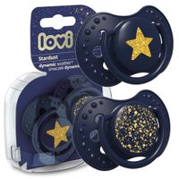 LOVI Smoczek uspokajający dynamiczny STARDUST BLUE 6-18m