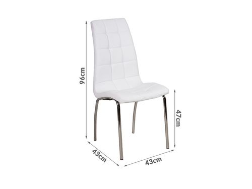 Krzesło do kuchni Hampton białe tapicerowane na Arena.pl