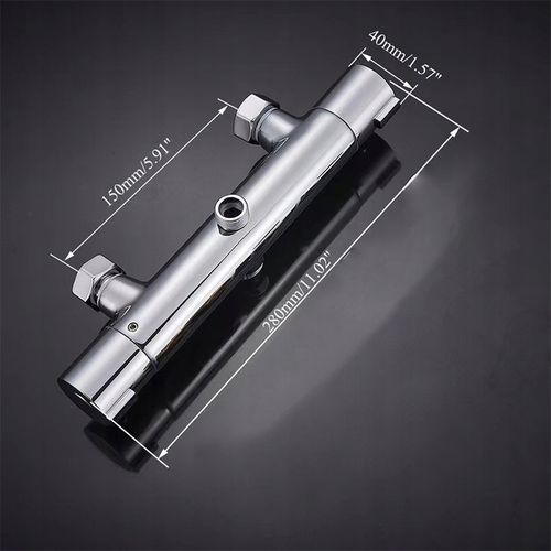 BATERIA PRYSZNICOWA Z TERMOSTATEM ŁAZIENKOWA ŚCIENNA ZESTAW T204A CHROM na Arena.pl