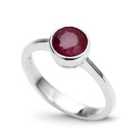 pierścionek srebrny z naturalnym rubinem