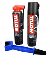 ZESTAW DO CZYSZCZENIA ŁAŃCUCHA- MOTUL C1 400ML + MOTUL C2+ 400ml + SZCZOTKA
